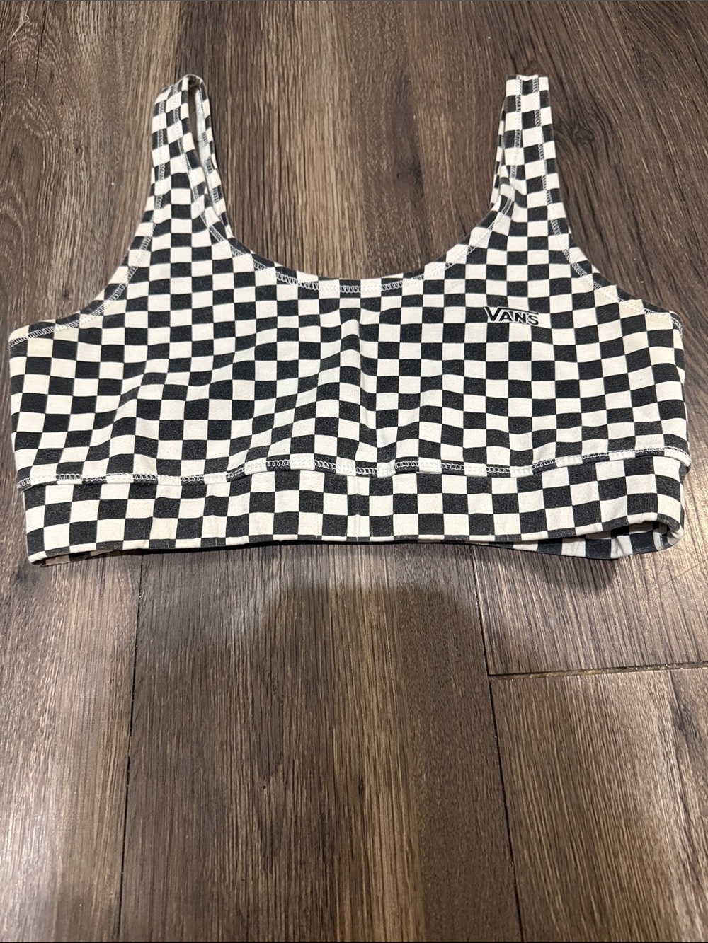 Vans Checkerboard Crop Top/Sports Bra